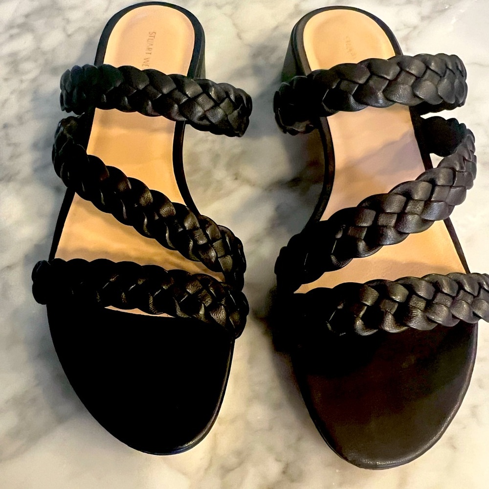 Stuart Weitzman Tuscan 35 Block Slide Size 9
